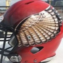 Custom Football Helmet with Wing