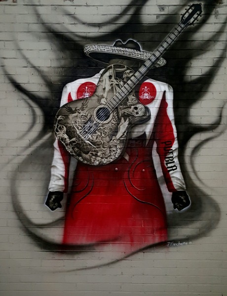 Wall Mural outside Restaurant in Baltimore Maryland.