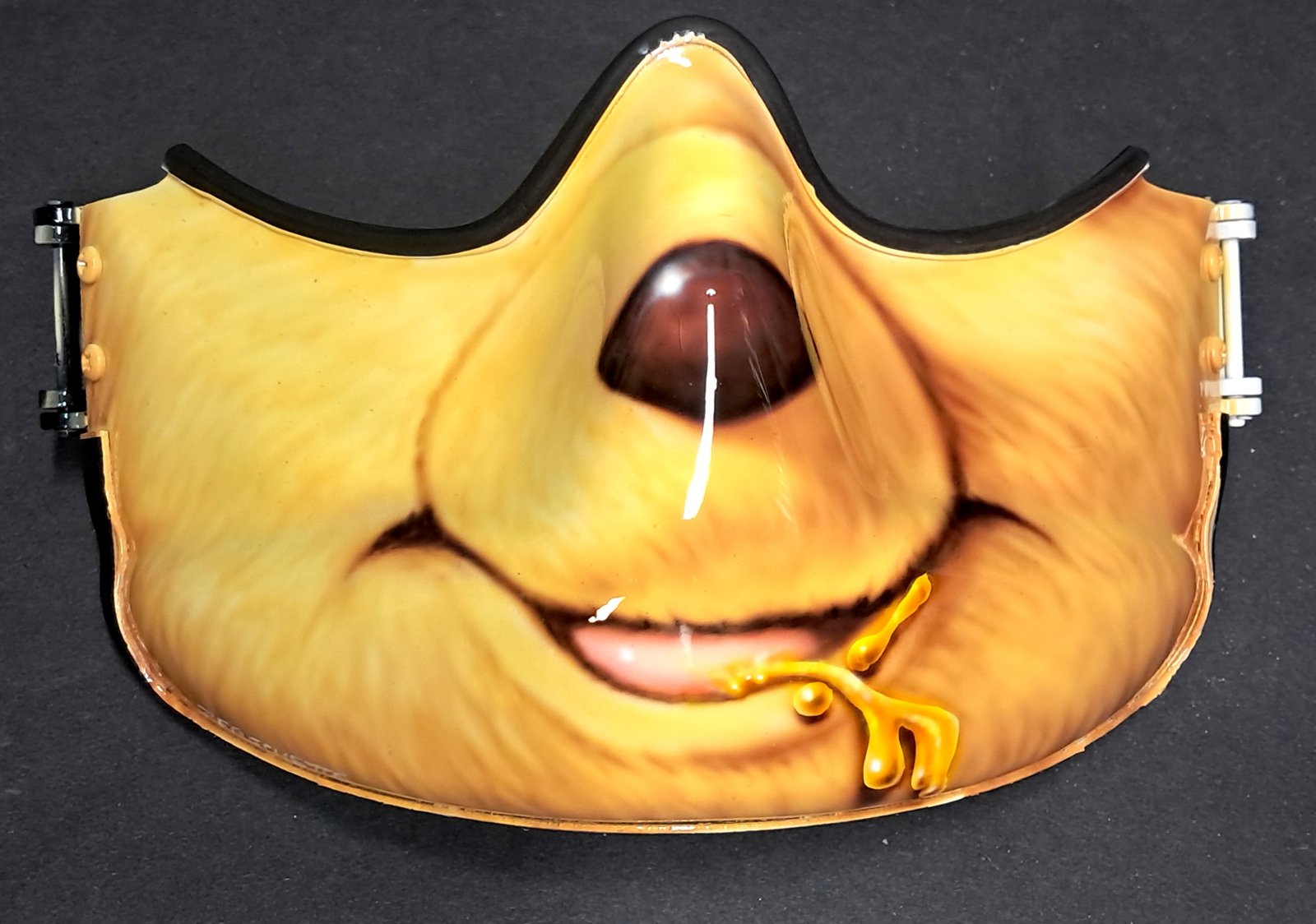 Military Winnie the Pooh honey dripping face mask.
