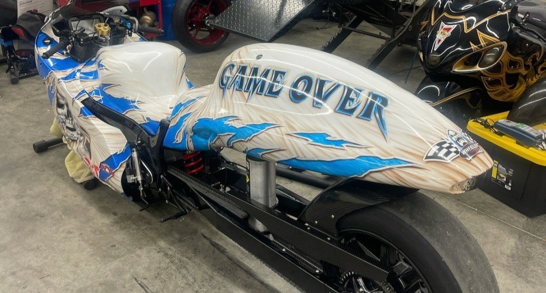 Back View of Reaper Motorcycle.