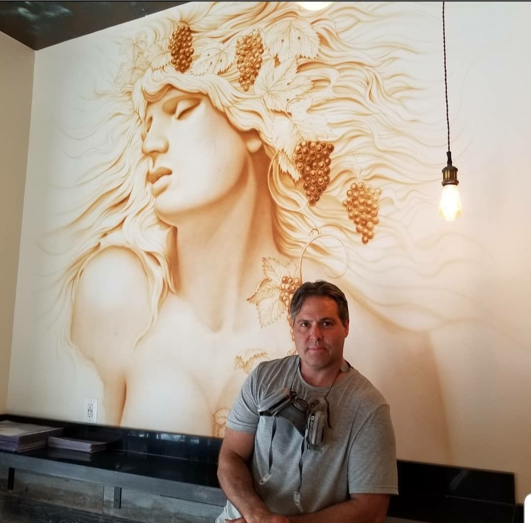 Mural Art of Greek Woman.